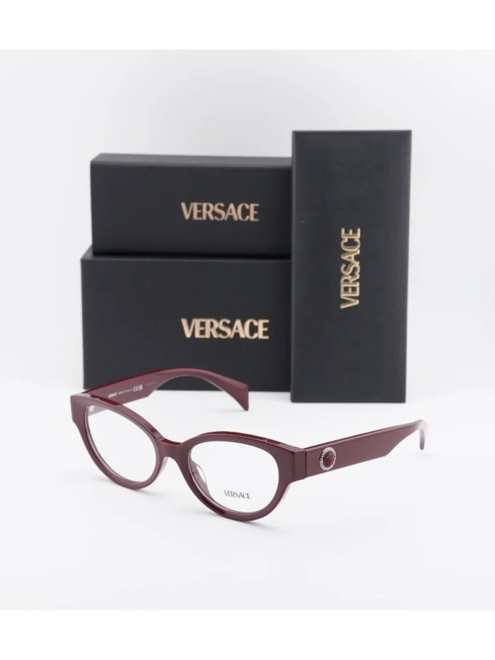 Versace VE3361U 5487 Cat Eye Eyeglasses 53mm - Bordeaux 53mm